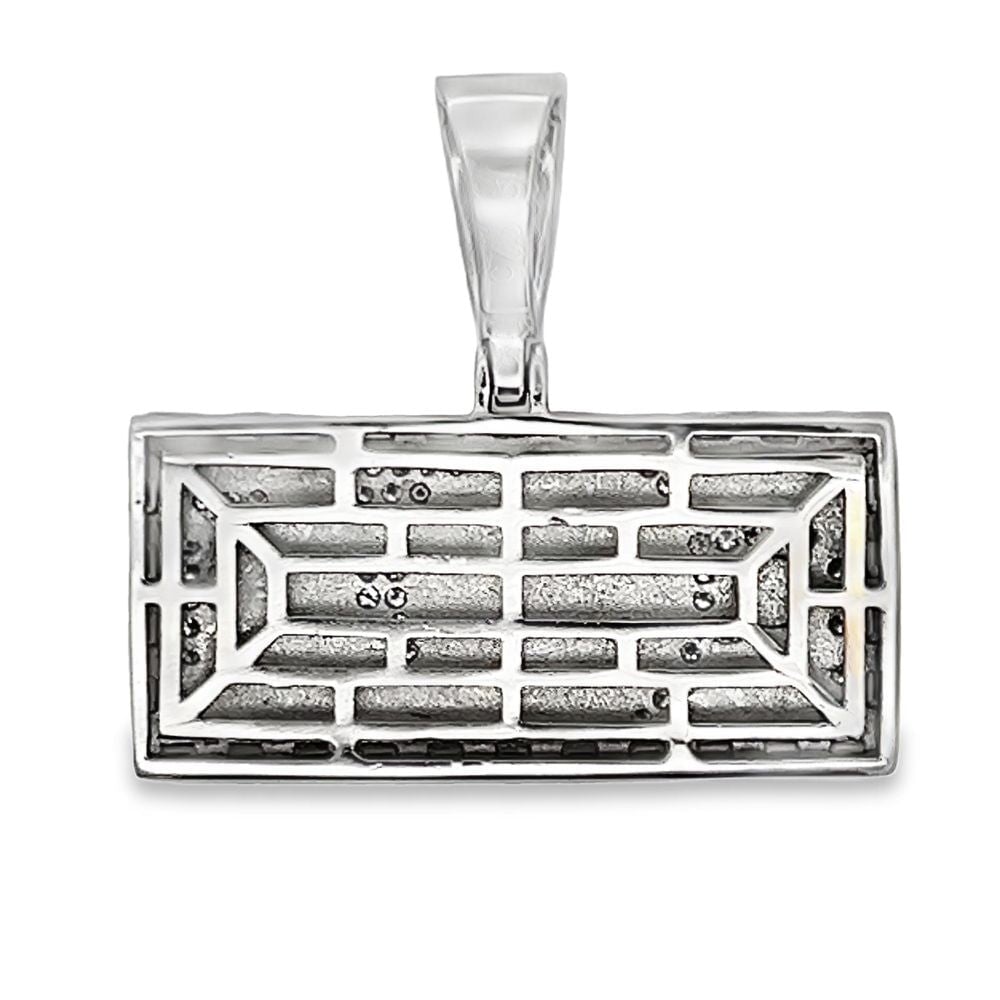 $100 Bill Baguette Iced Out Moissanite Pendant .925 Sterling Silver HipHopBling