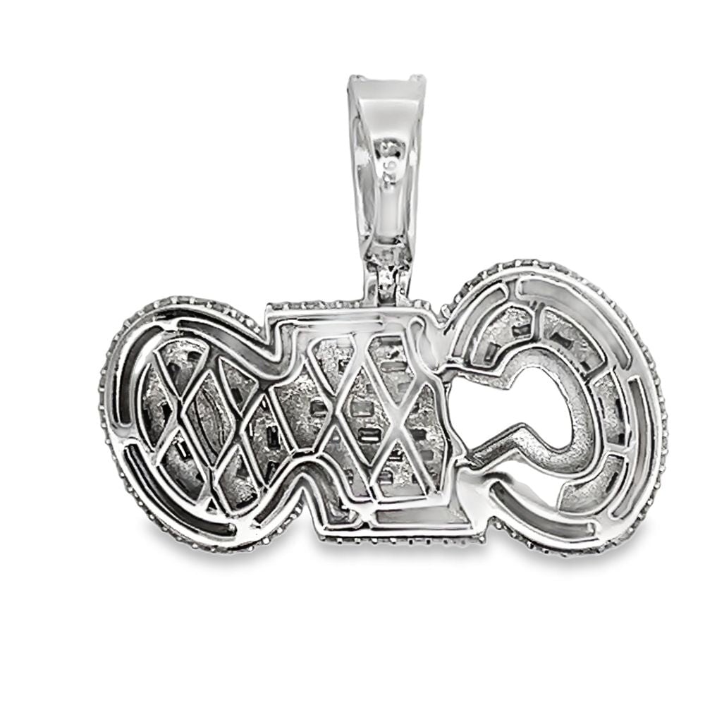 3D CEO Baguette Iced Out Moissanite Pendant .925 Sterling Silver HipHopBling