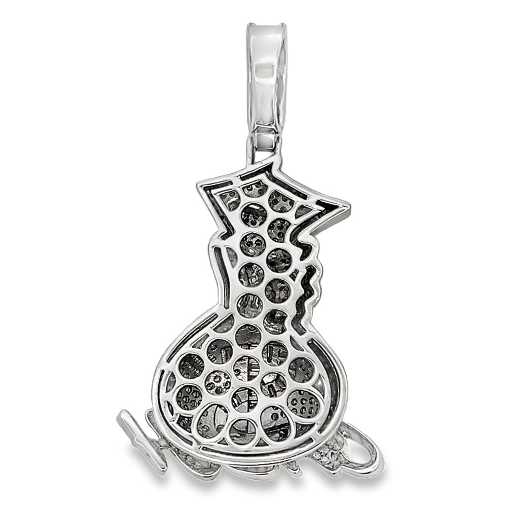 CASH Money Bag Iced Out Moissanite Pendant .925 Sterling Silver HipHopBling