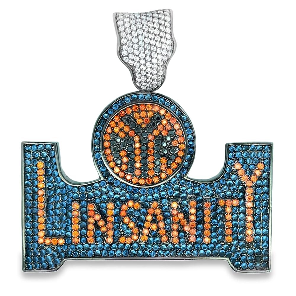 Custom 1 of 1 Linsanity CZ Iced Out Pendant HipHopBling