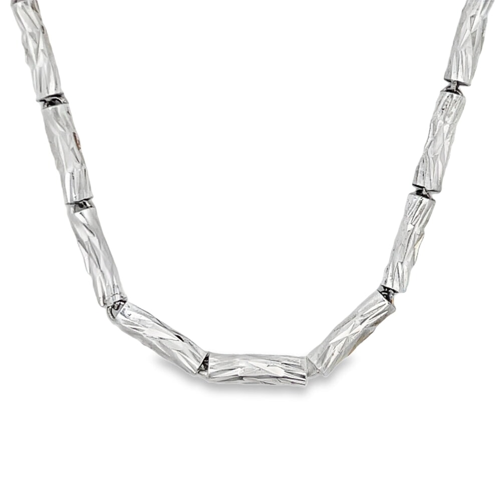 Cylinder DC Link Chain .925 Sterling Silver HipHopBling