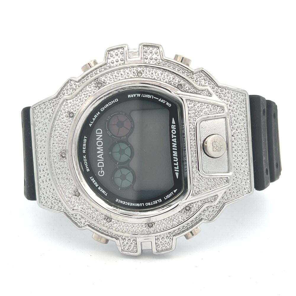 Digital Sports Real Diamond Watch Black HipHopBling