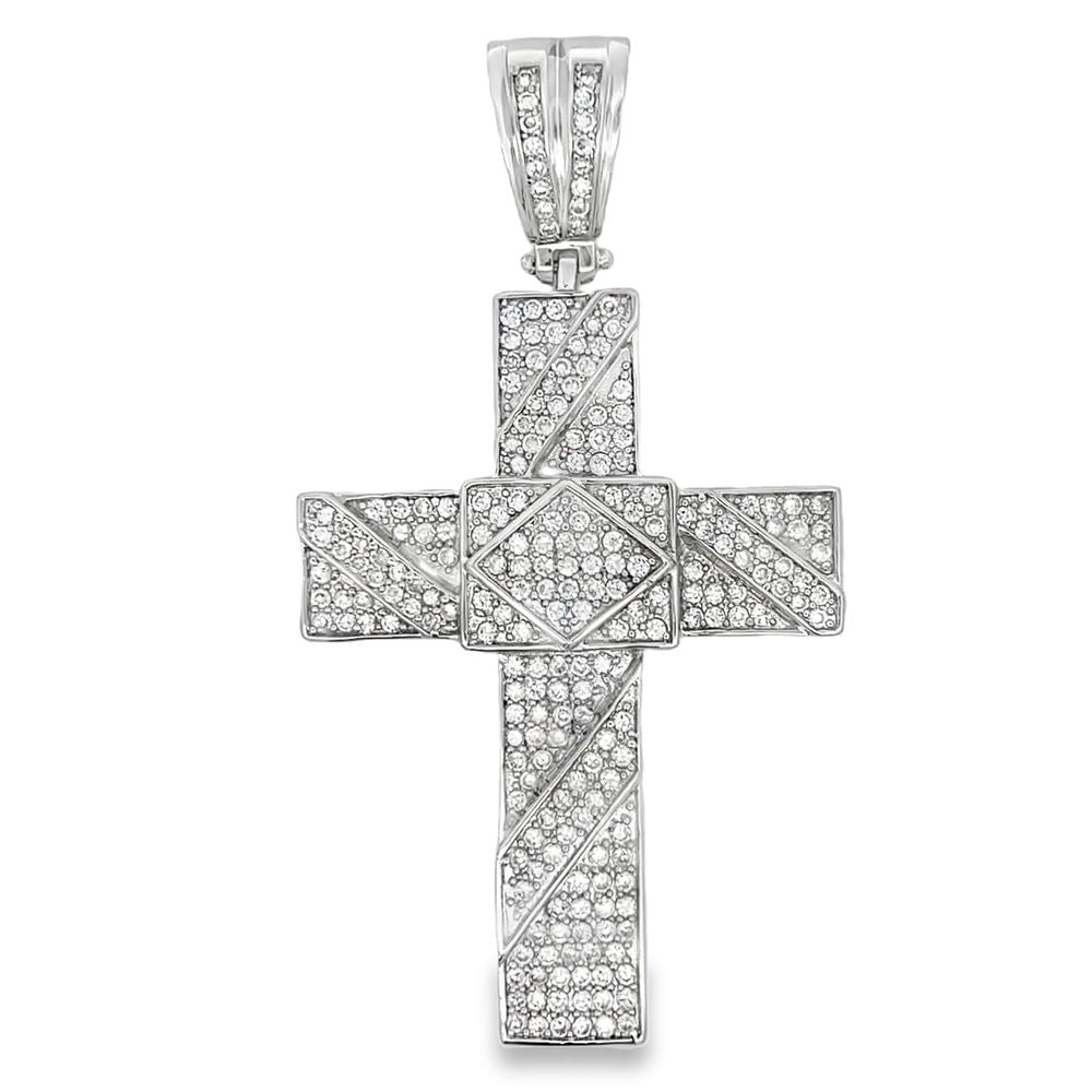 Elegant Cross CZ Iced Out Pendant HipHopBling