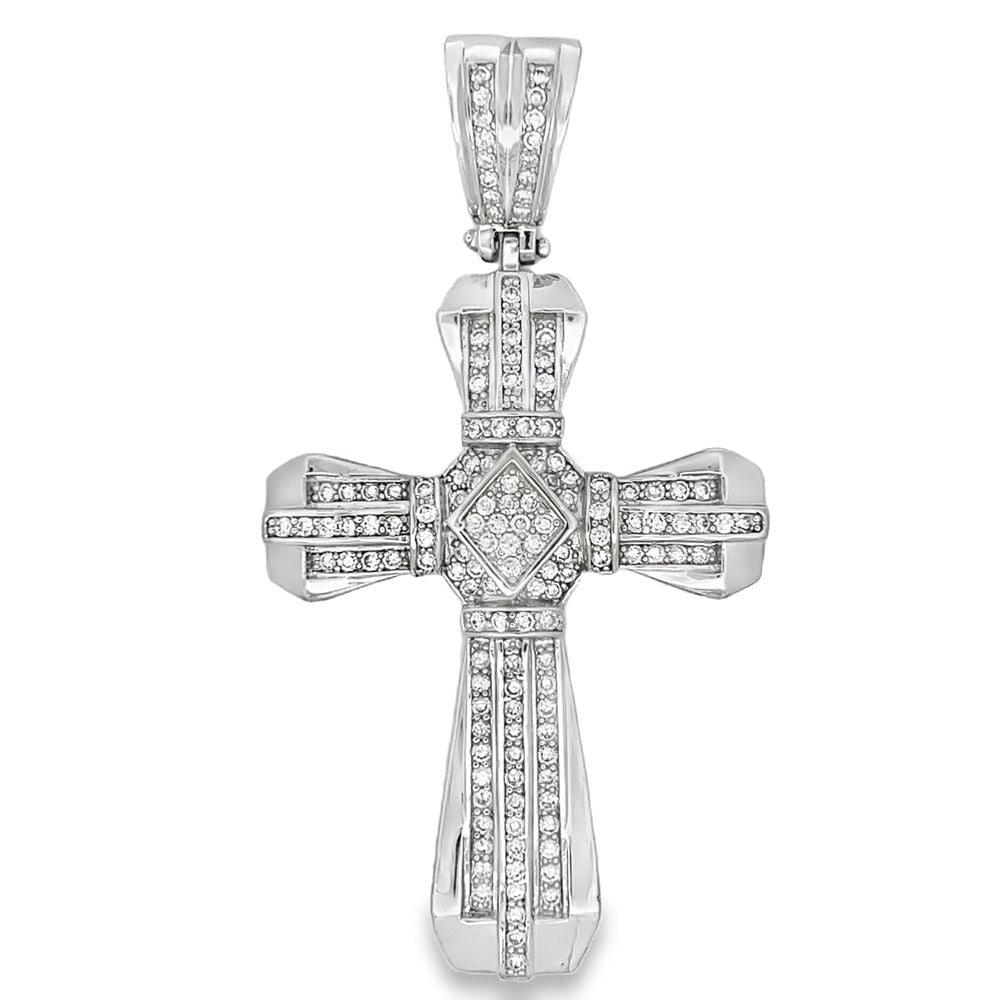 Fresh Cross CZ Iced Out Pendant HipHopBling