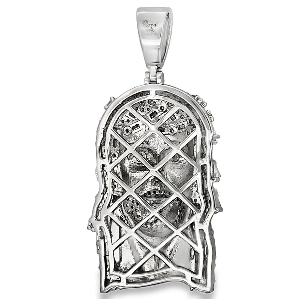 Jesus Piece Baguette Iced Out Moissanite Pendant .925 Sterling Silver HipHopBling