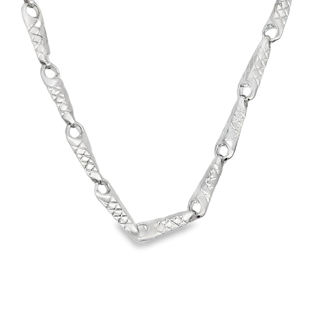 Pineapple Link Chain .925 Sterling Silver HipHopBling