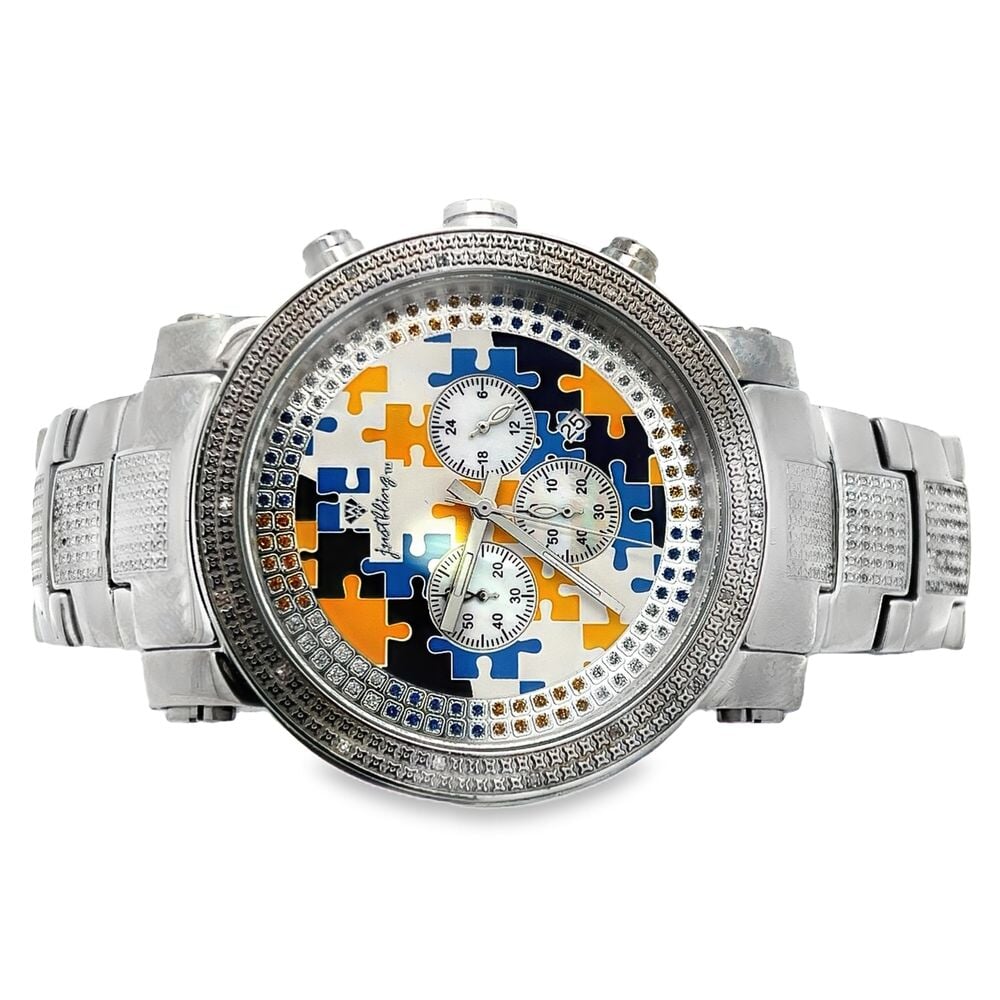 Puzzle Dial Real Diamond Hip Hop Watch HipHopBling