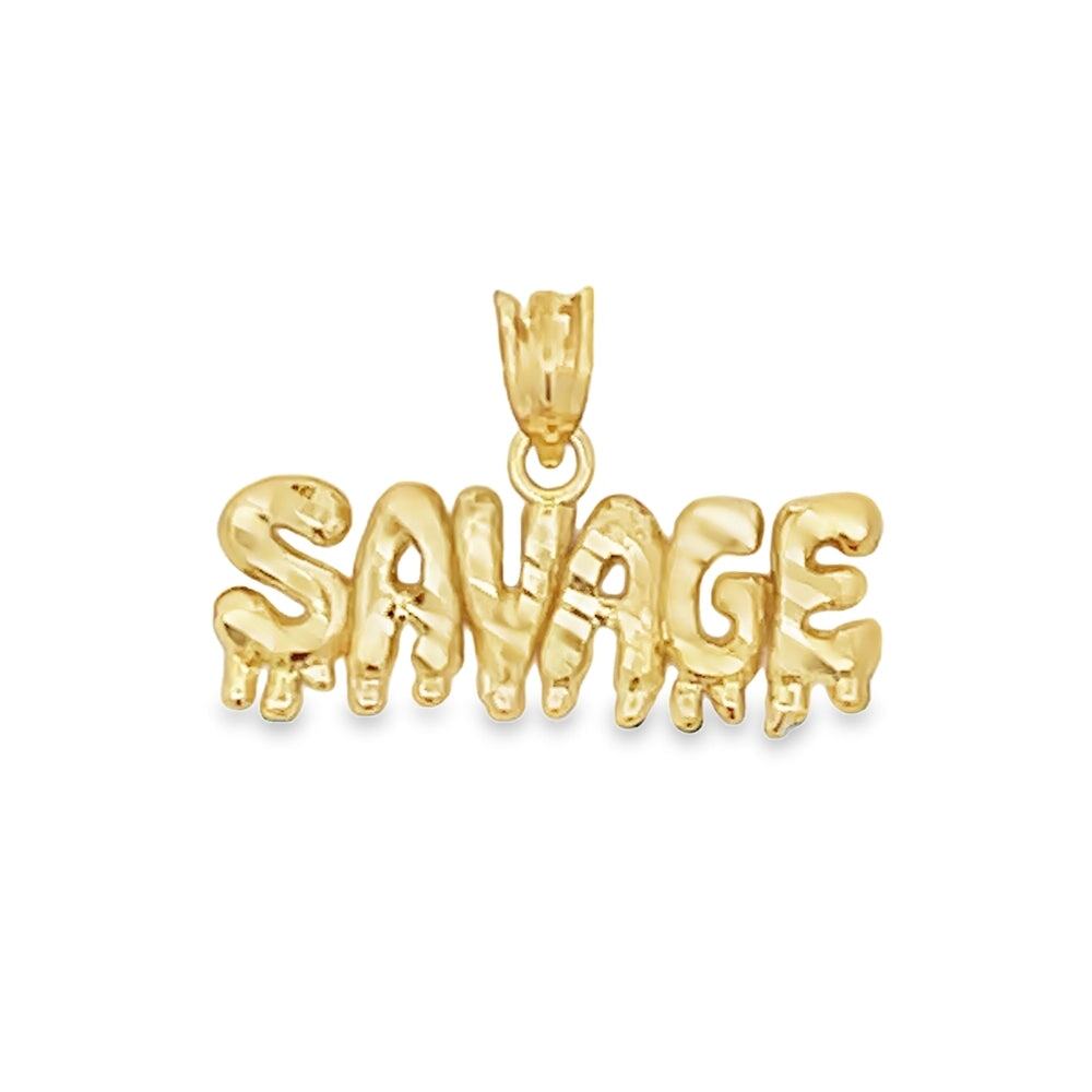 SAVAGE Drip 10K Yellow Gold Pendant HipHopBling