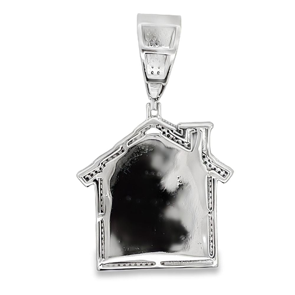 Trap House Iced Out Moissanite Pendant .925 Sterling Silver HipHopBling