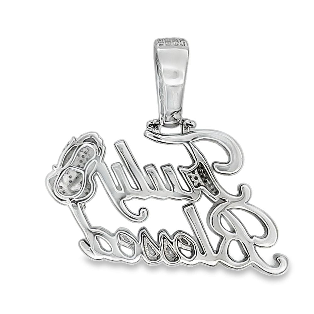 Truly Blessed Prayer Iced Out Moissanite Pendant .925 Sterling Silver HipHopBling