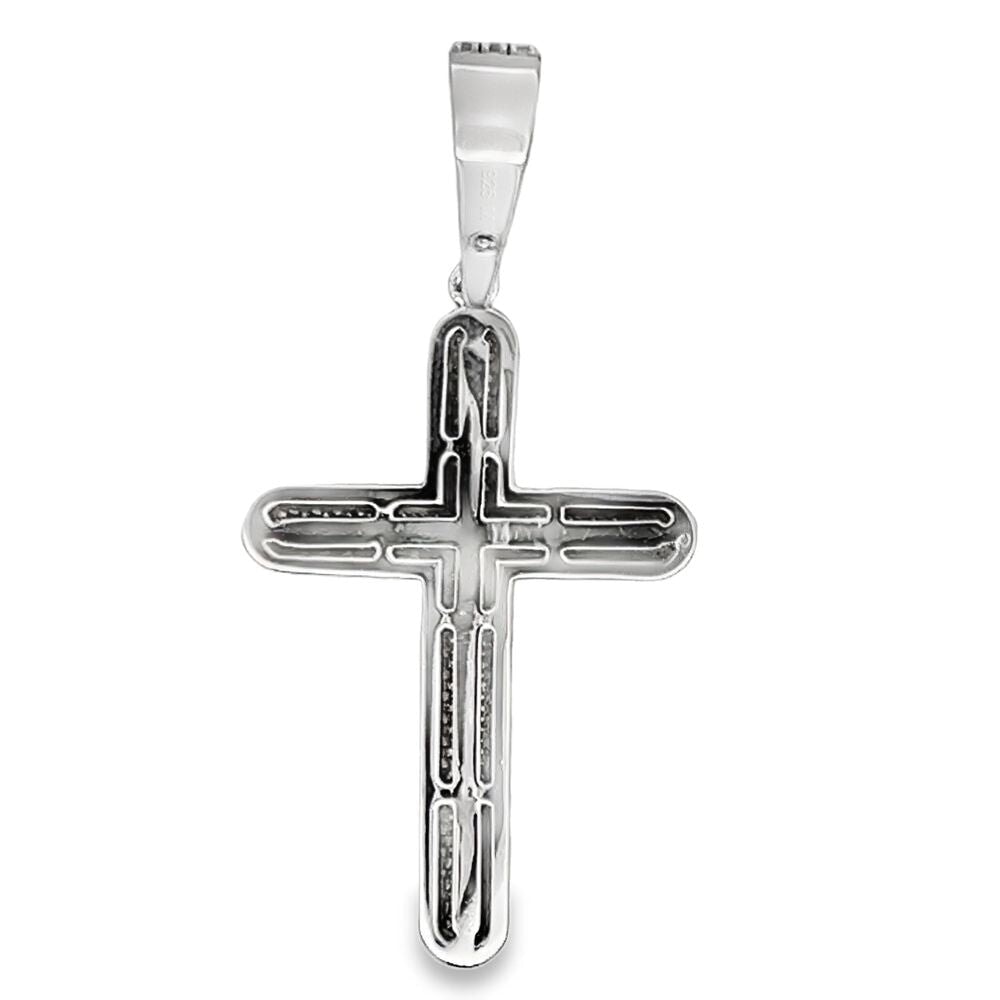 Tube Cross VVS Moissanite Pendant 1.63cttw .925 Sterling Silver HipHopBling