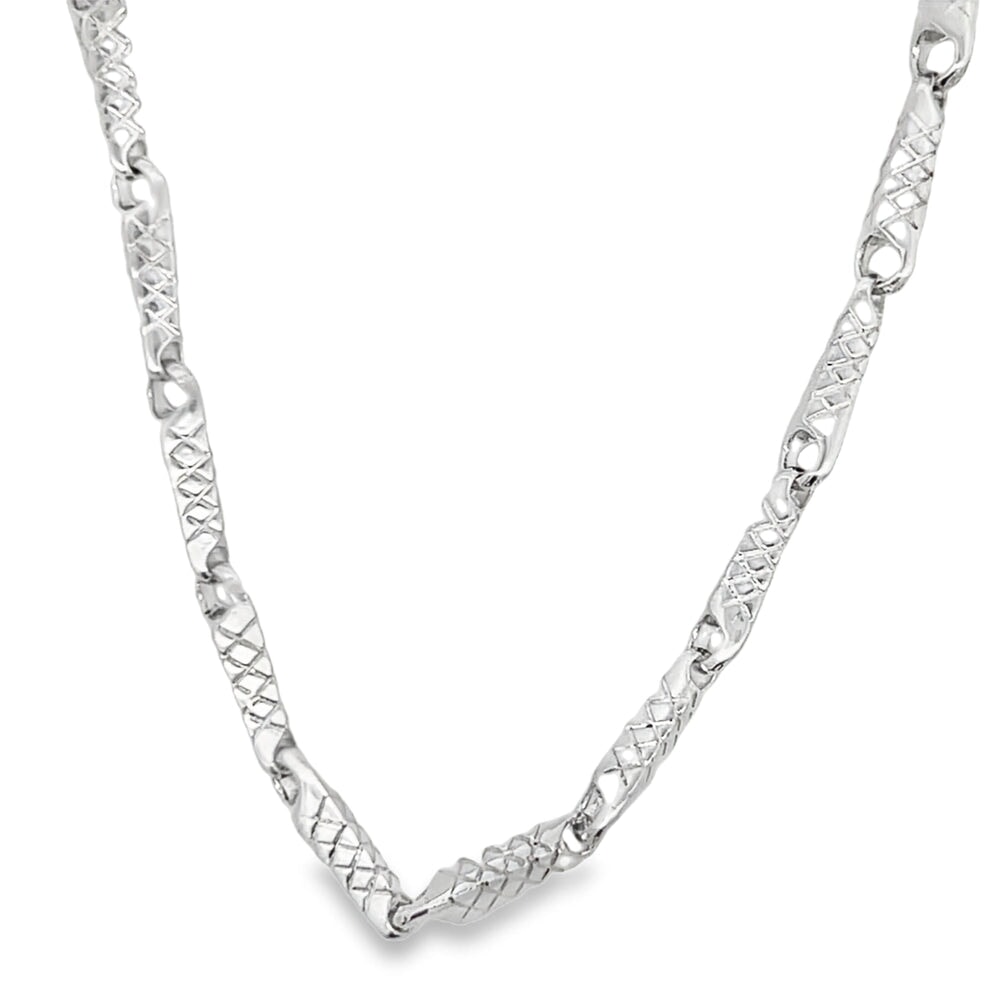 XX Cut Link Chain .925 Sterling Silver HipHopBling