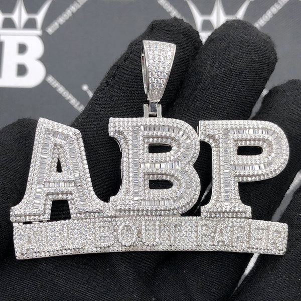 Iced Out store 18k Gold ABP Pendant