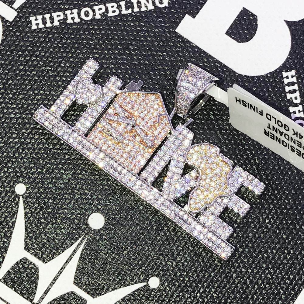 Africa Home CZ Hip Hop Bling Bling Pendant HipHopBling