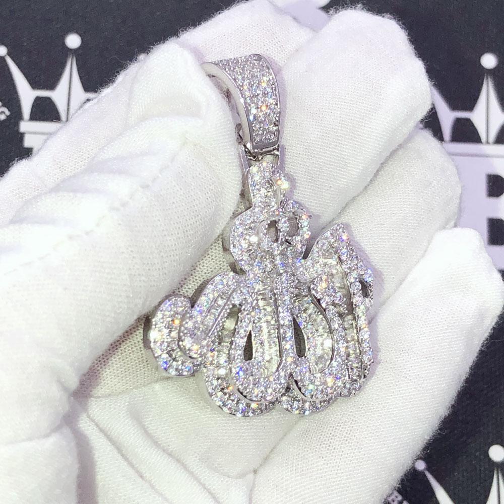 Allah Arabic Layered VVS CZ Iced Out Pendant HipHopBling