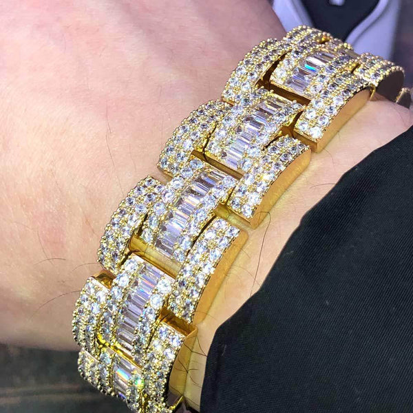 Iced out shop gold bracelet