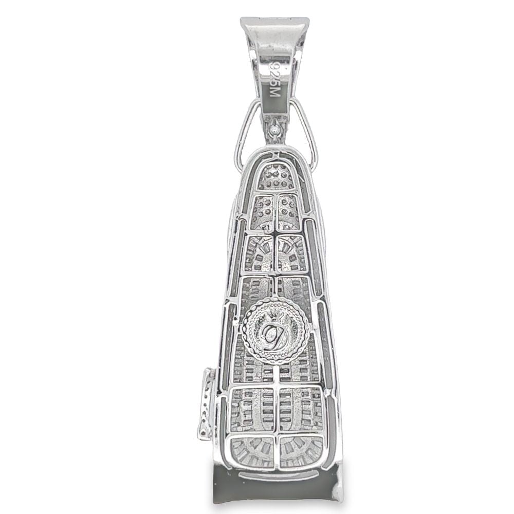 Barber Clippers Baguette VVS Moissanite Pendant 5.23cttw .925 Sterling Silver HipHopBling