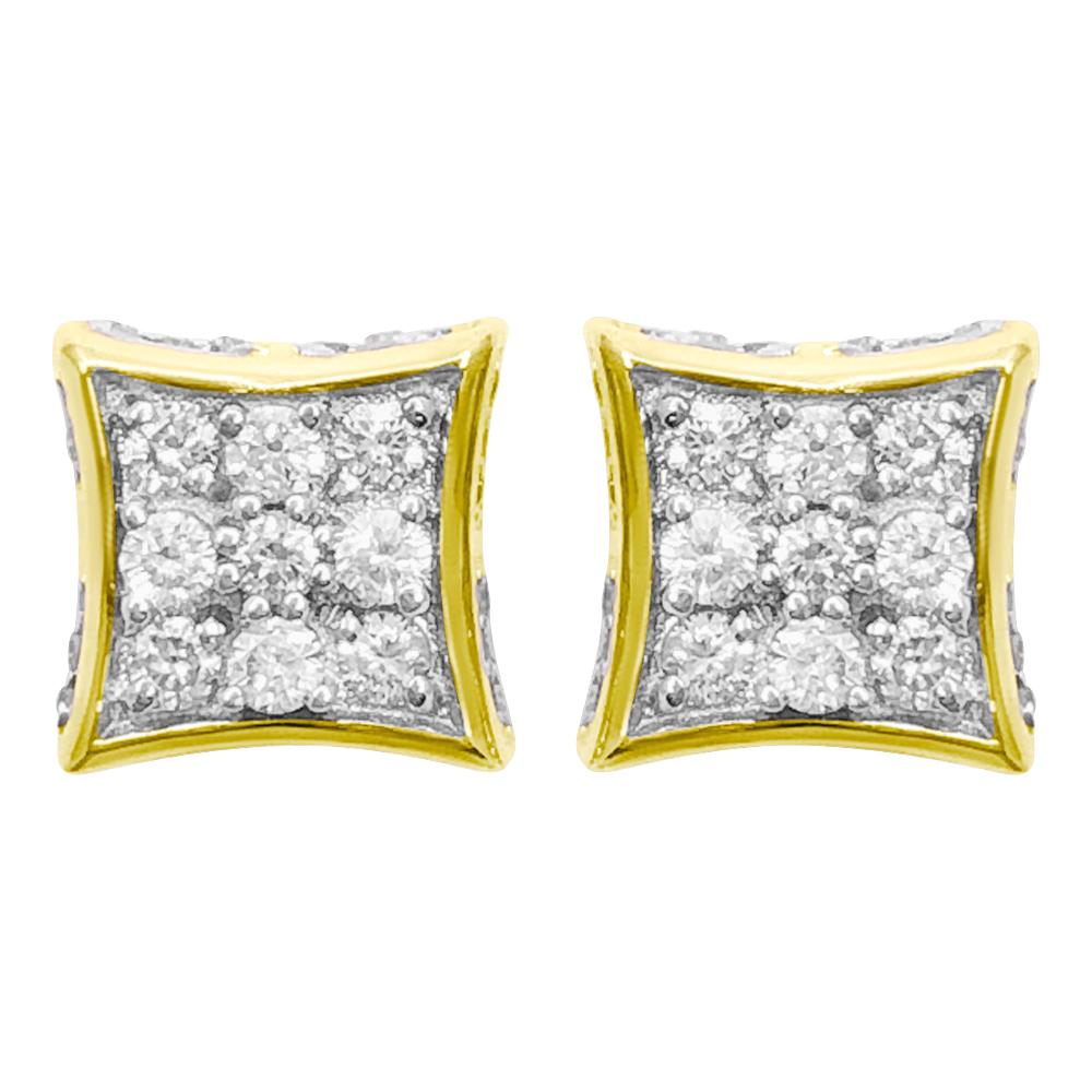 Cross Kite Diamond Earrings .35cttw 10K Yellow Gold HipHopBling