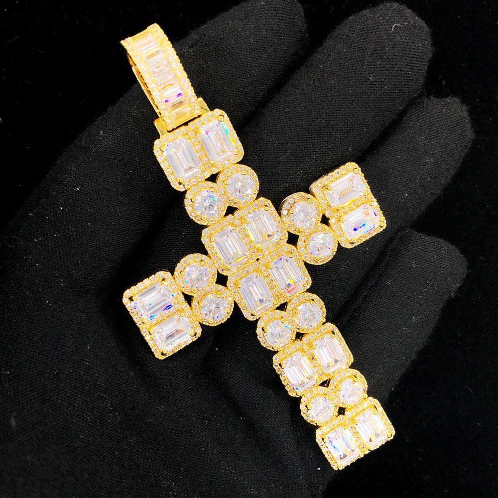 NEW! Hip Hop Double Cross Iced Out deals Pendant