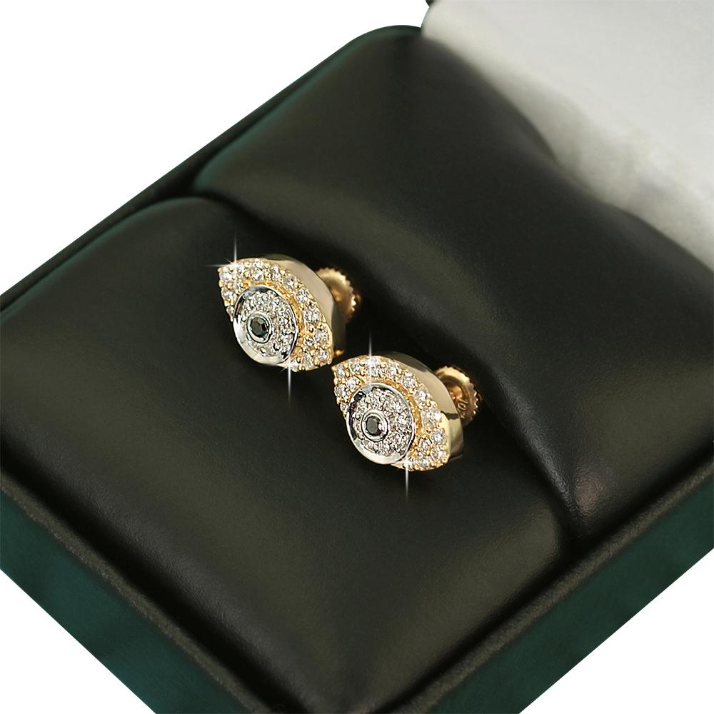 eye diamond earrings 43cttw 10k yellow gold hiphopbling 280811