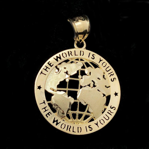 The world is on sale yours gold pendant