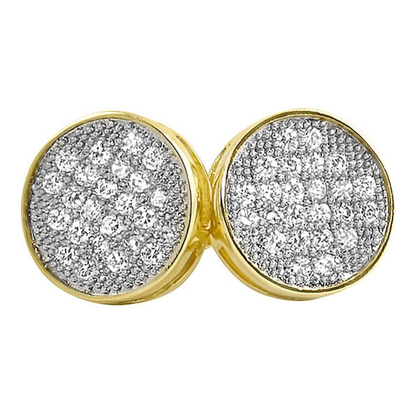 gold circle cz micro pave iced out earrings default title hiphopbling 564141 grande