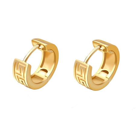 Oversize hoops earrings with Gold Coins – Pure Greek Shop