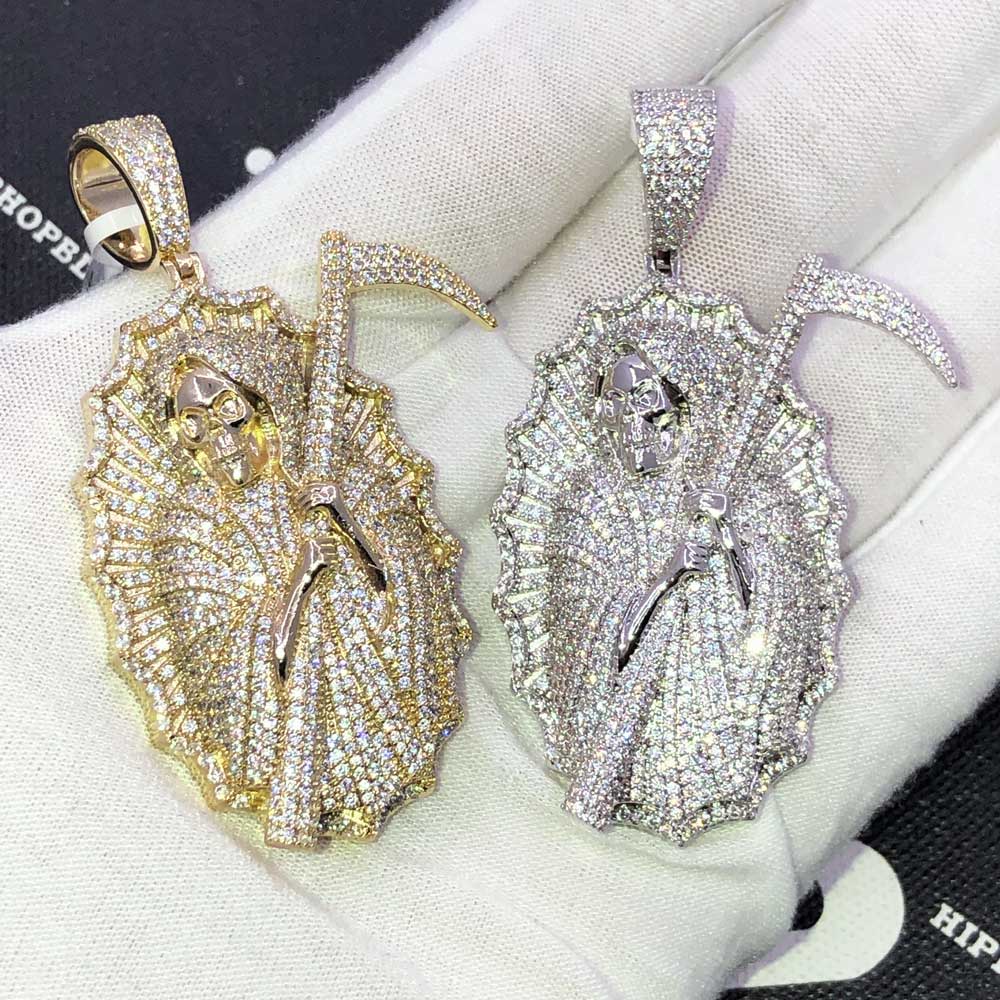 Grim Reaper VVS CZ Hip Hop Iced Out Pendant – HipHopBling