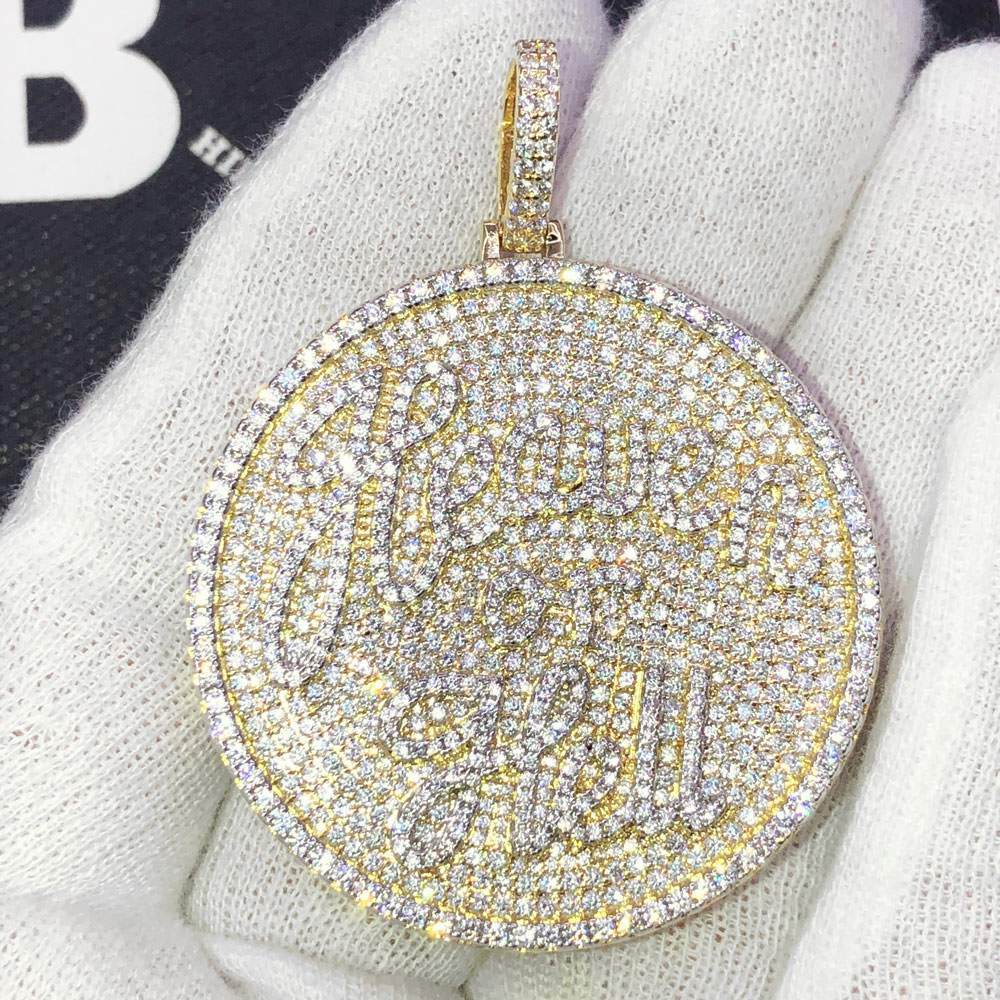 Iced out deals medallion pendant