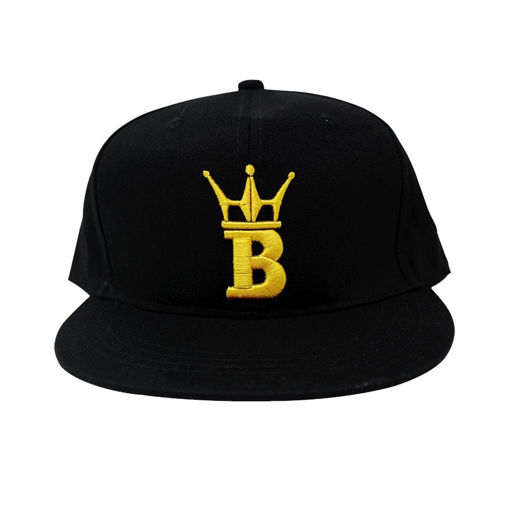 HipHopBling Crown Logo Black Cotton Snapback Hat HipHopBling