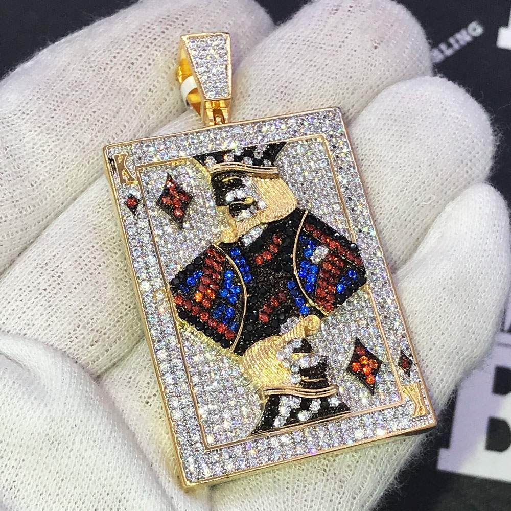 King of Diamonds CZ Hip Hop Bling Bling Pendant HipHopBling