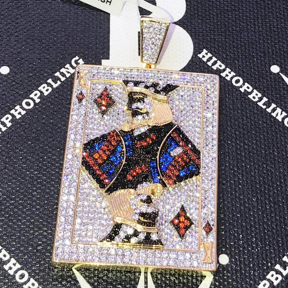 King of Diamonds CZ Hip Hop Bling Bling Pendant HipHopBling