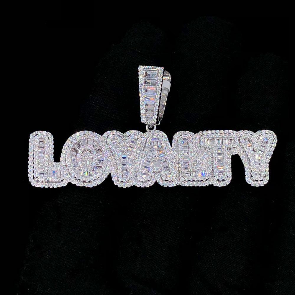 iced out bling letters loyalty pendant