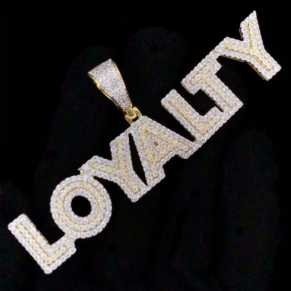 iced out bling letters loyalty pendant