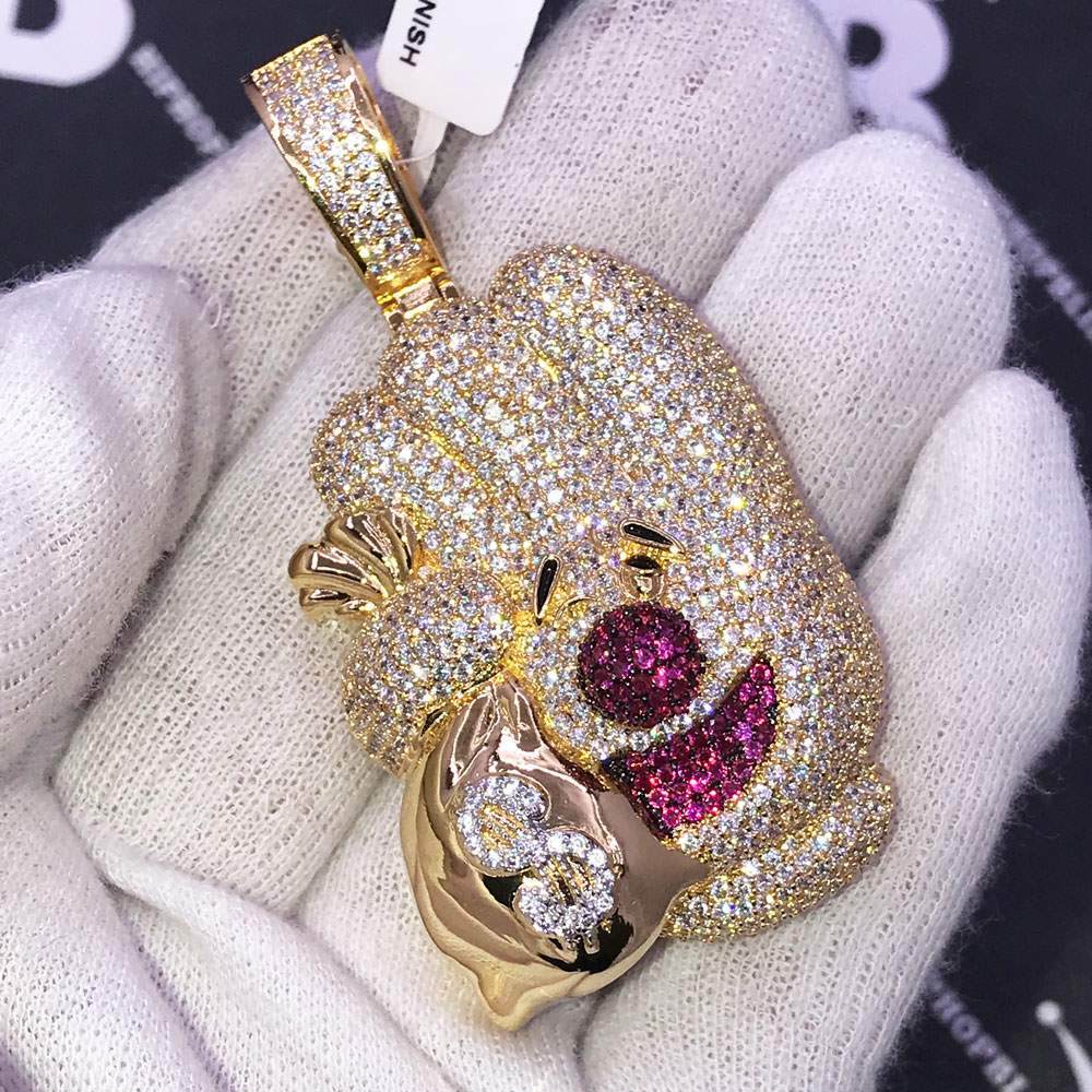 Money Glove CZ Hip Hop Bling Bling Pendant HipHopBling