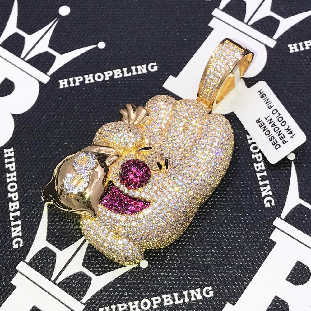 Money Glove CZ Hip Hop Bling Bling Pendant HipHopBling