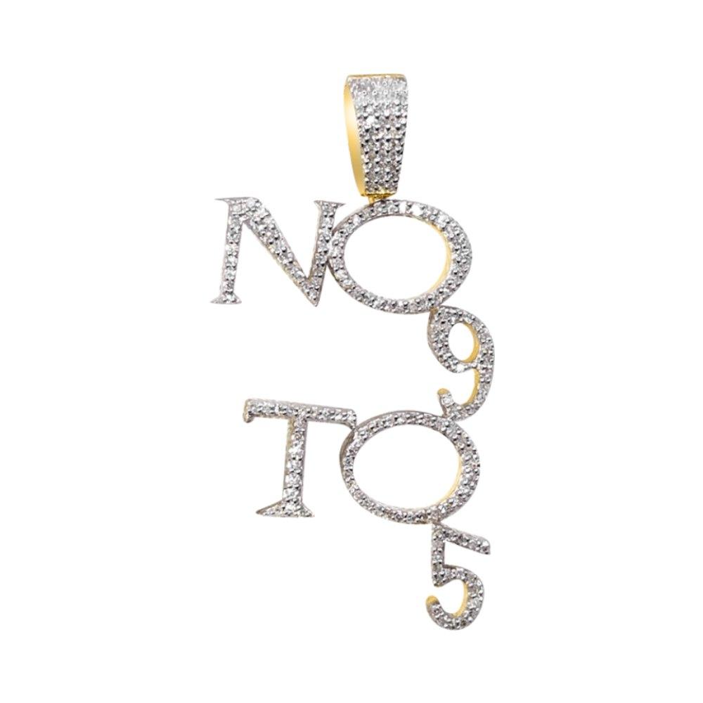 NO 9 TO 5 Diamond Pendant .50cttw 10K Yellow Gold HipHopBling