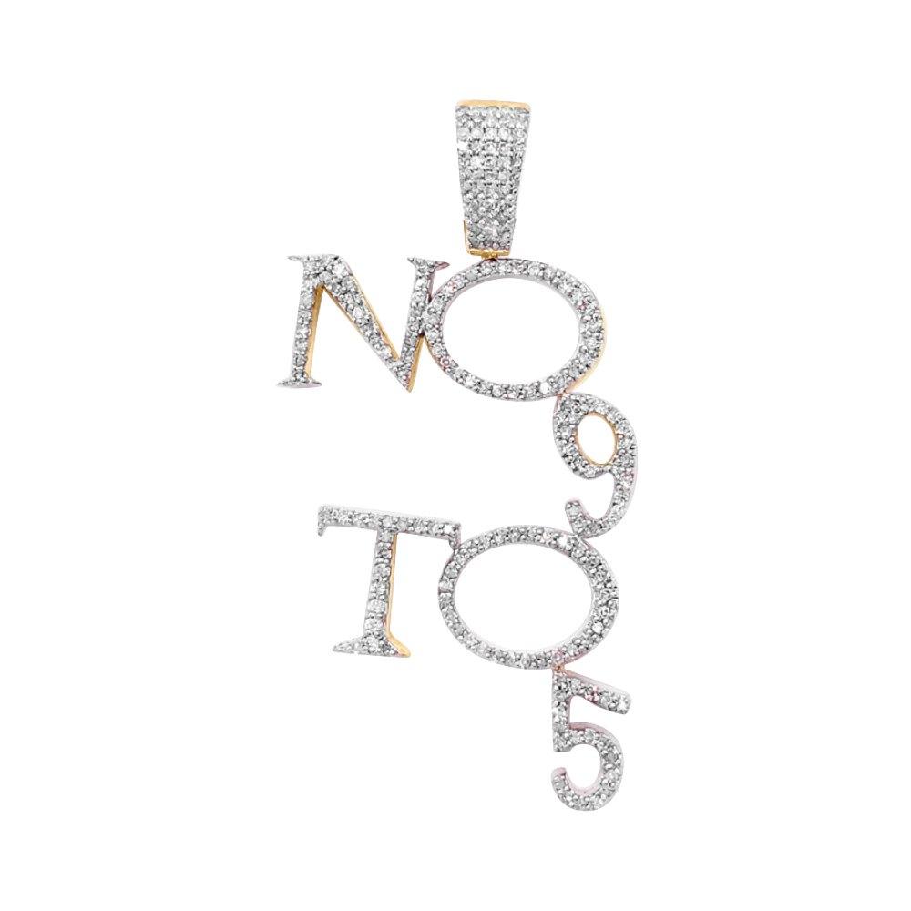 NO 9 TO 5 Diamond Pendant .50cttw 10K Yellow Gold HipHopBling