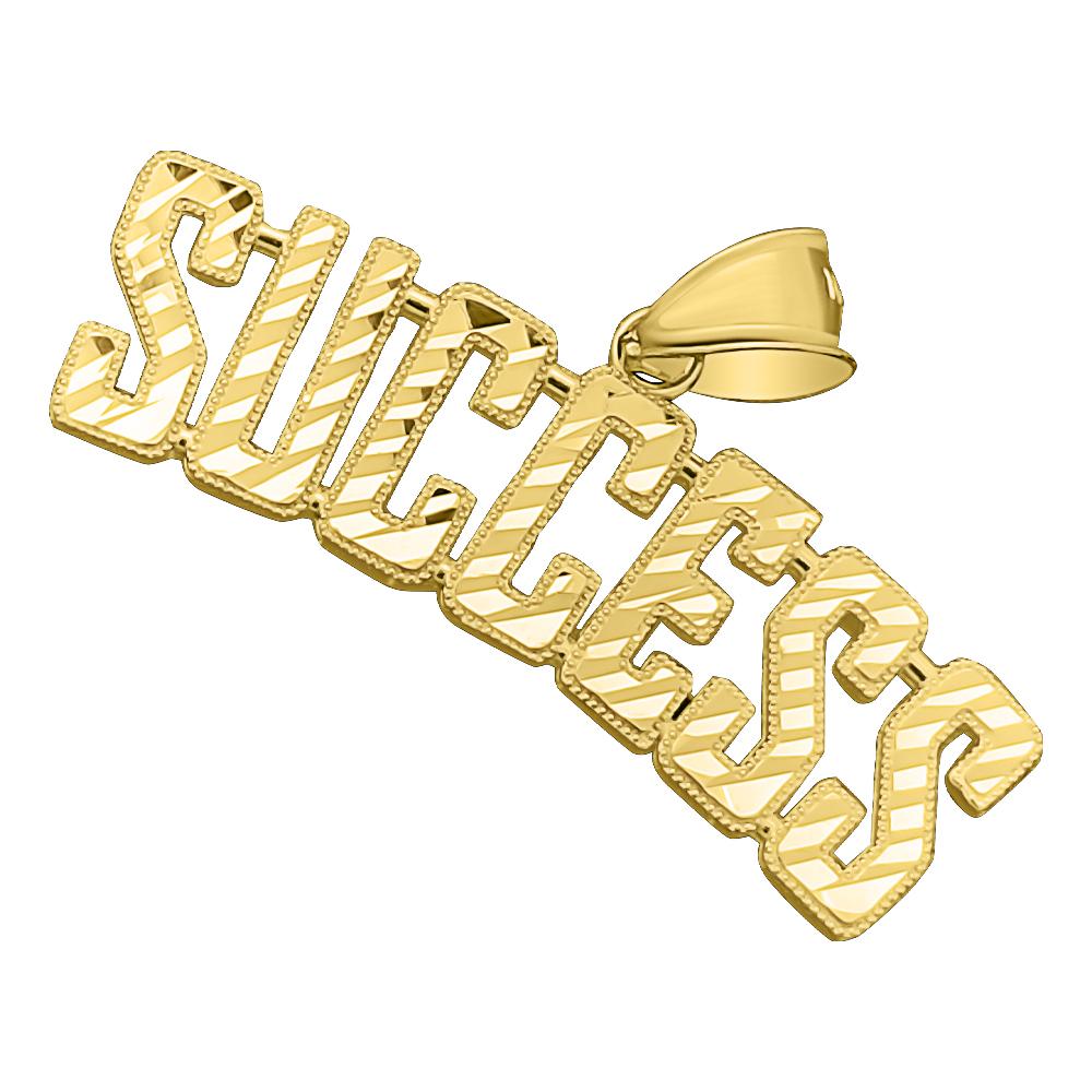 SUCCESS DC 10K Yellow Gold Pendant HipHopBling